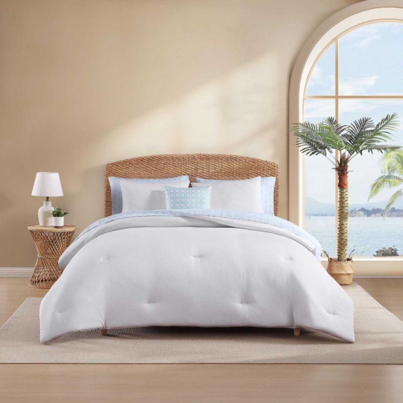 TB Seersucker Solid Microfiber Bed Set Bonus