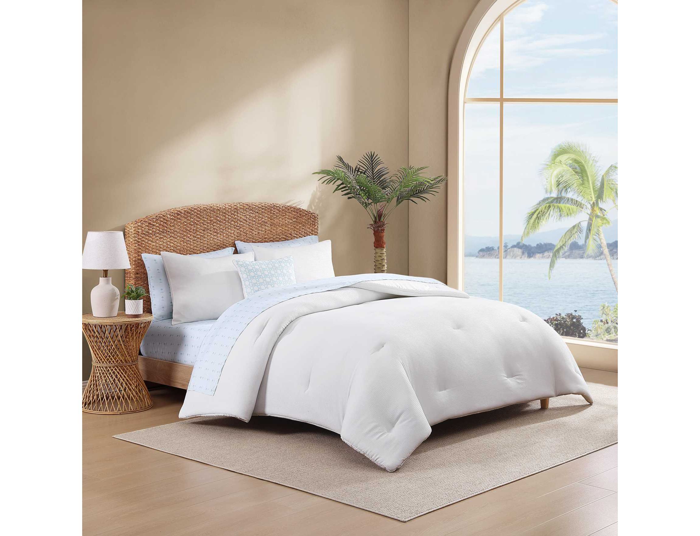 TB Seersucker Solid Microfiber Bed Set Bonus