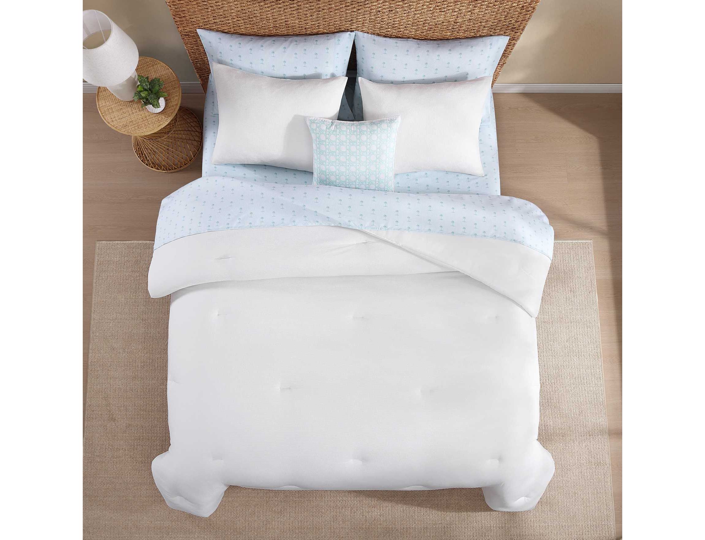 TB Seersucker Solid Microfiber Bed Set Bonus