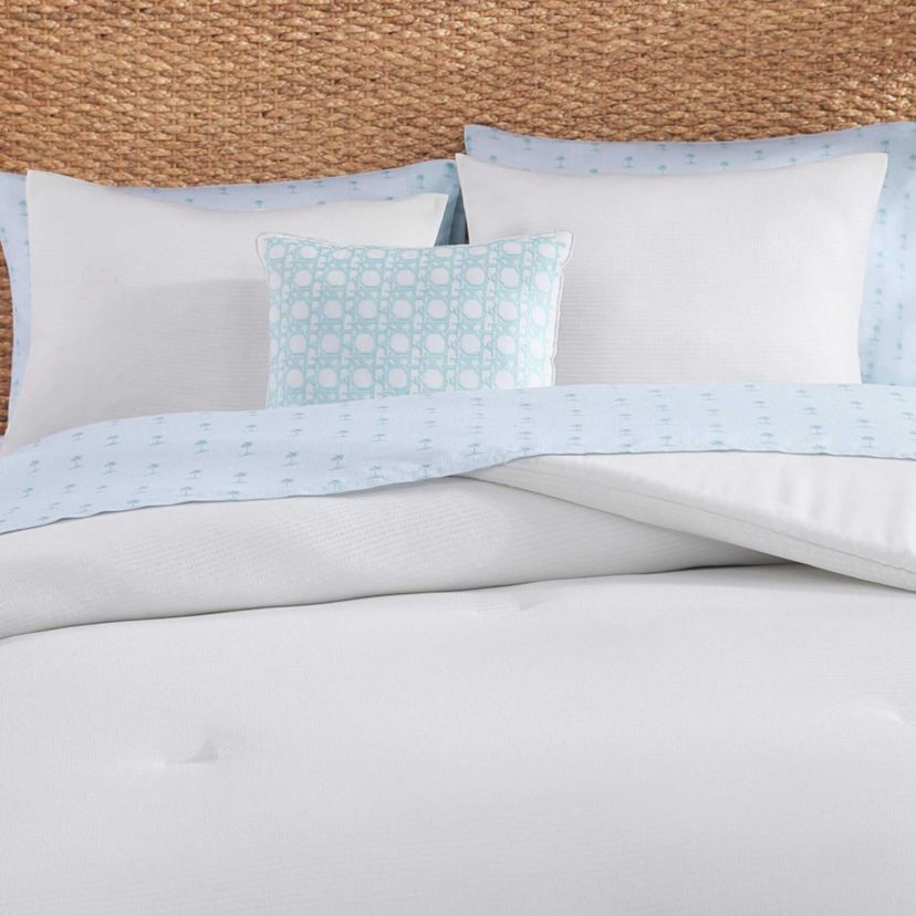 TB Seersucker Solid Microfiber Bed Set Bonus