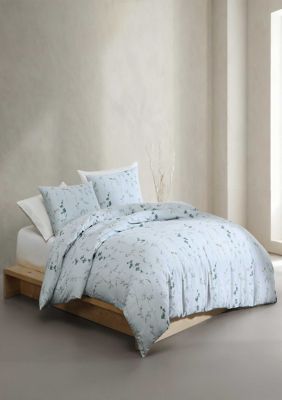 Calvin Klein Wildflower Cotton Comforter Set, Blue, King