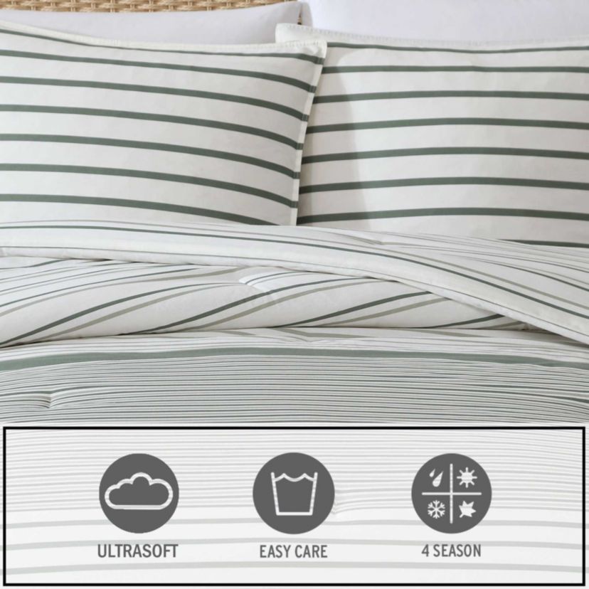 Cooper Stripe Cotton Comforter Set