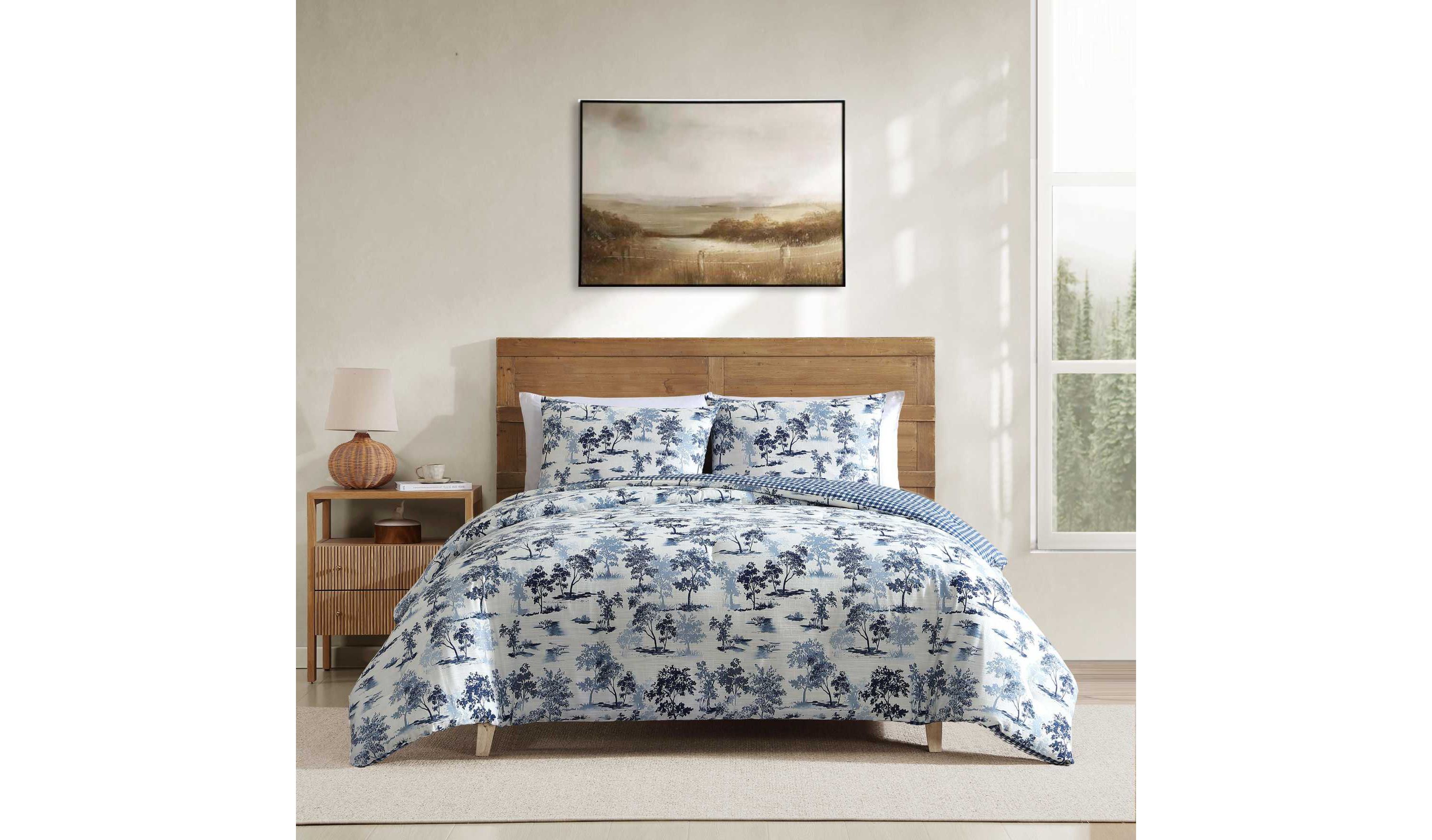 Vintage Forest Toile Cotton Comforter Set