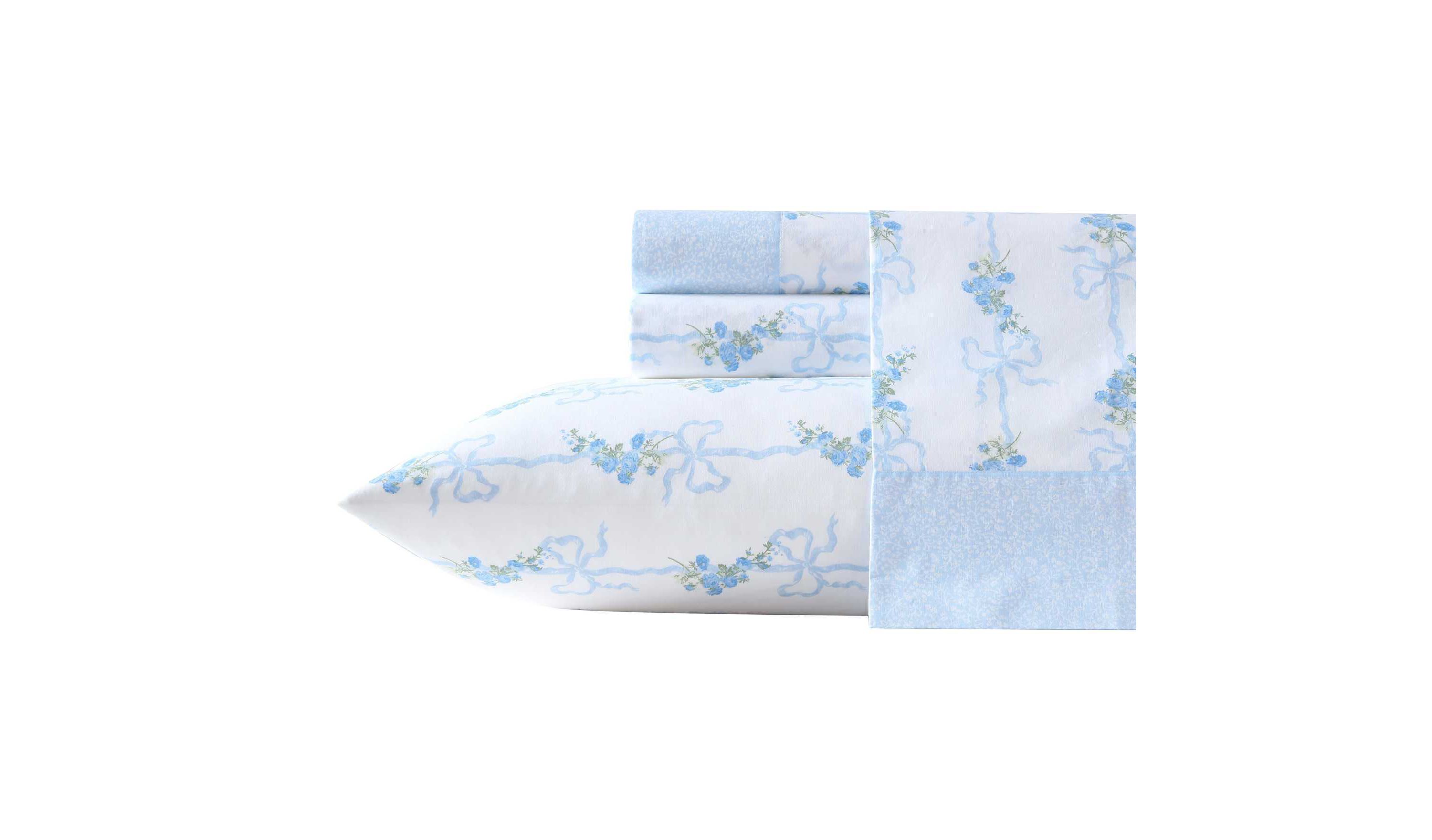 Floral Ribbon Cotton Sheet Set