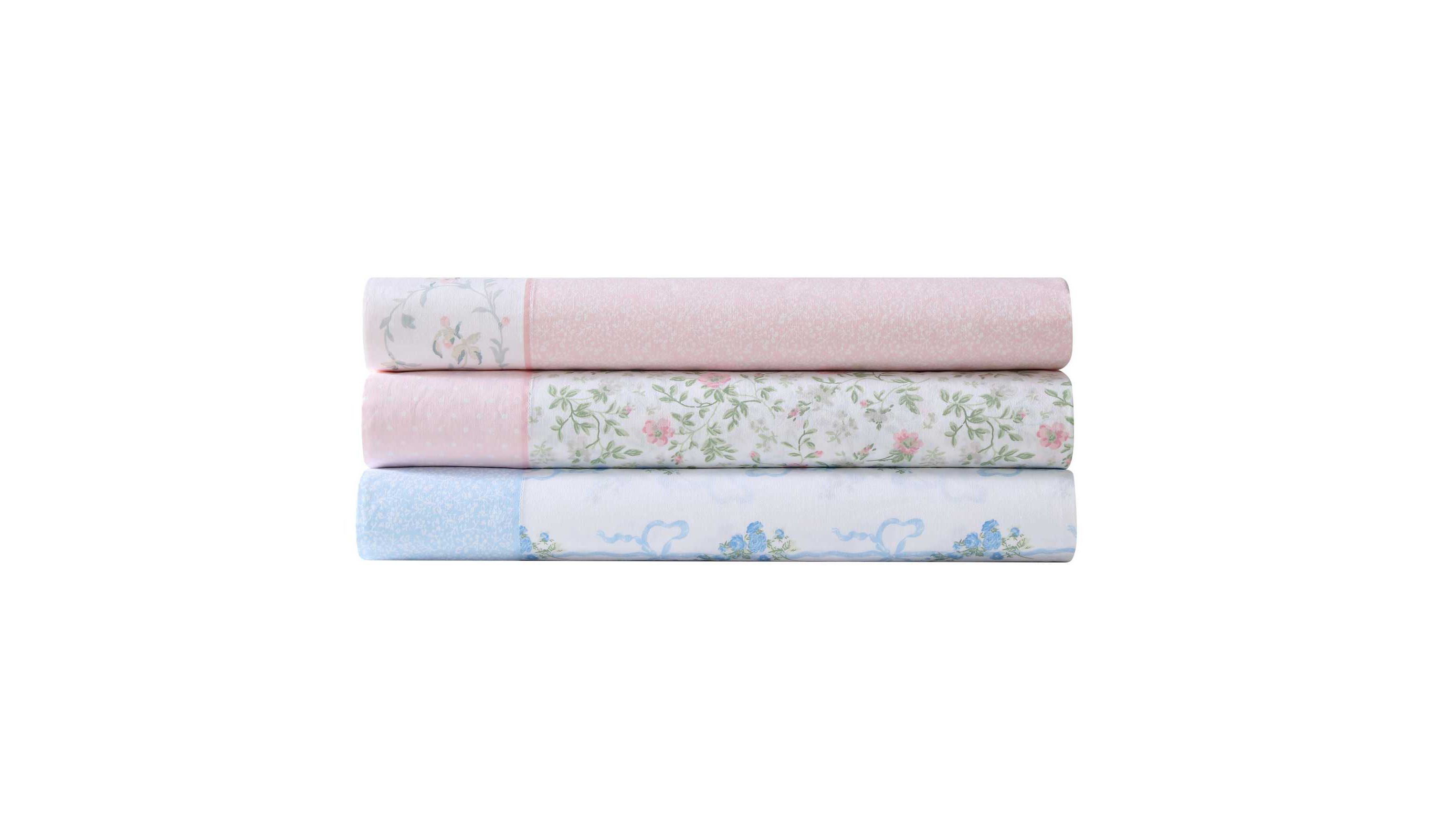Floral Ribbon Cotton Sheet Set