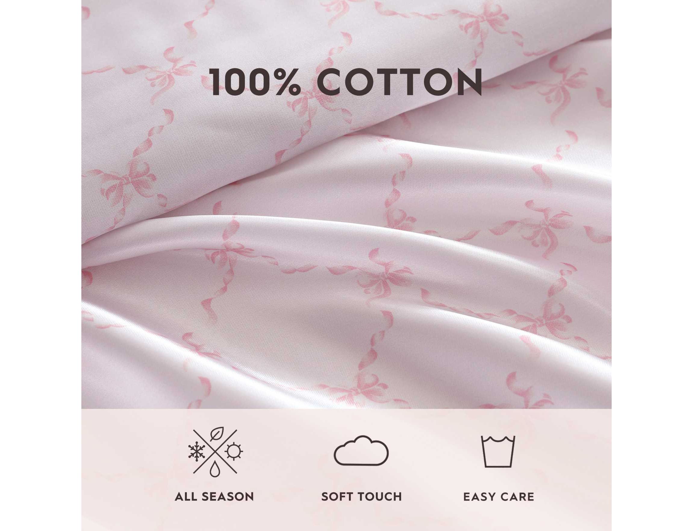 Bow Ribbon Cotton Sheet Set