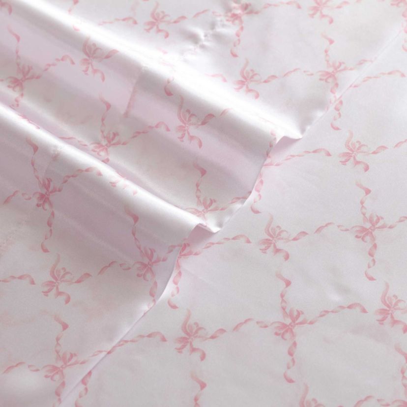 Bow Ribbon Cotton Sheet Set