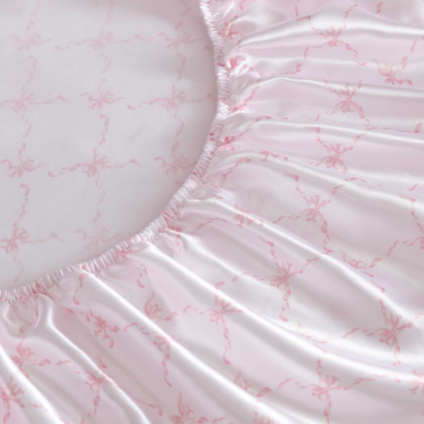 Bow Ribbon Cotton Sheet Set