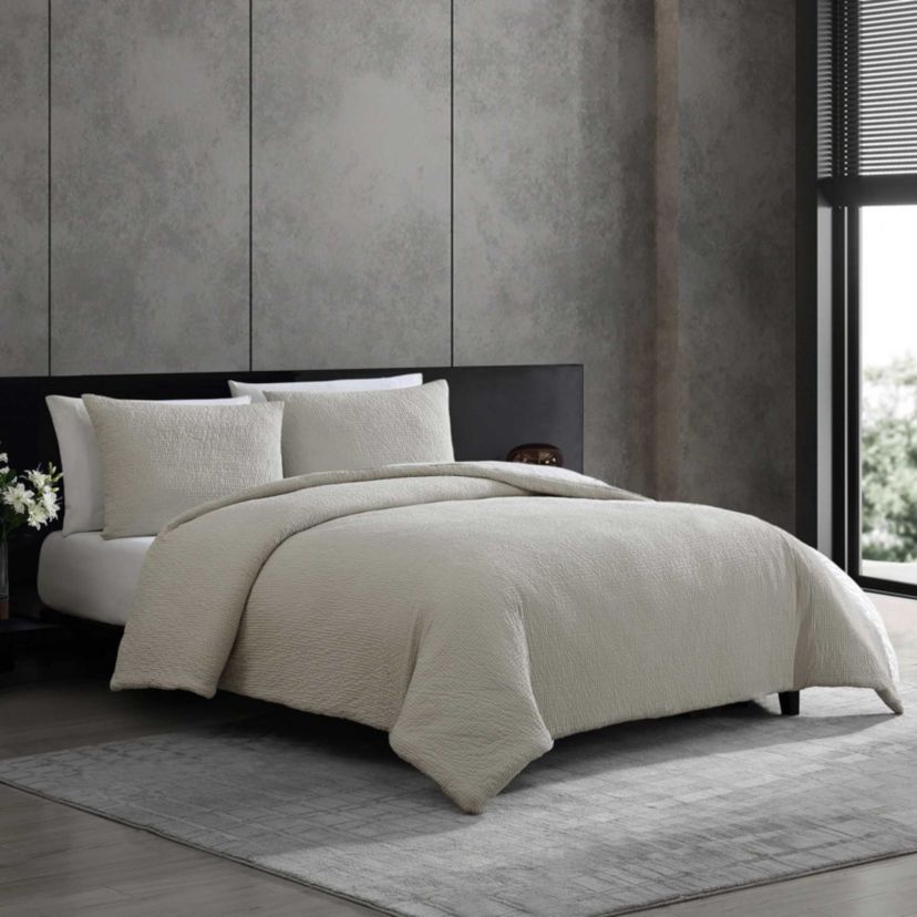 Puckered Texture Cotton Comforter Set