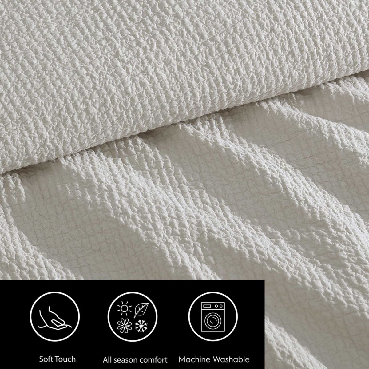 Puckered Texture Cotton Comforter Set