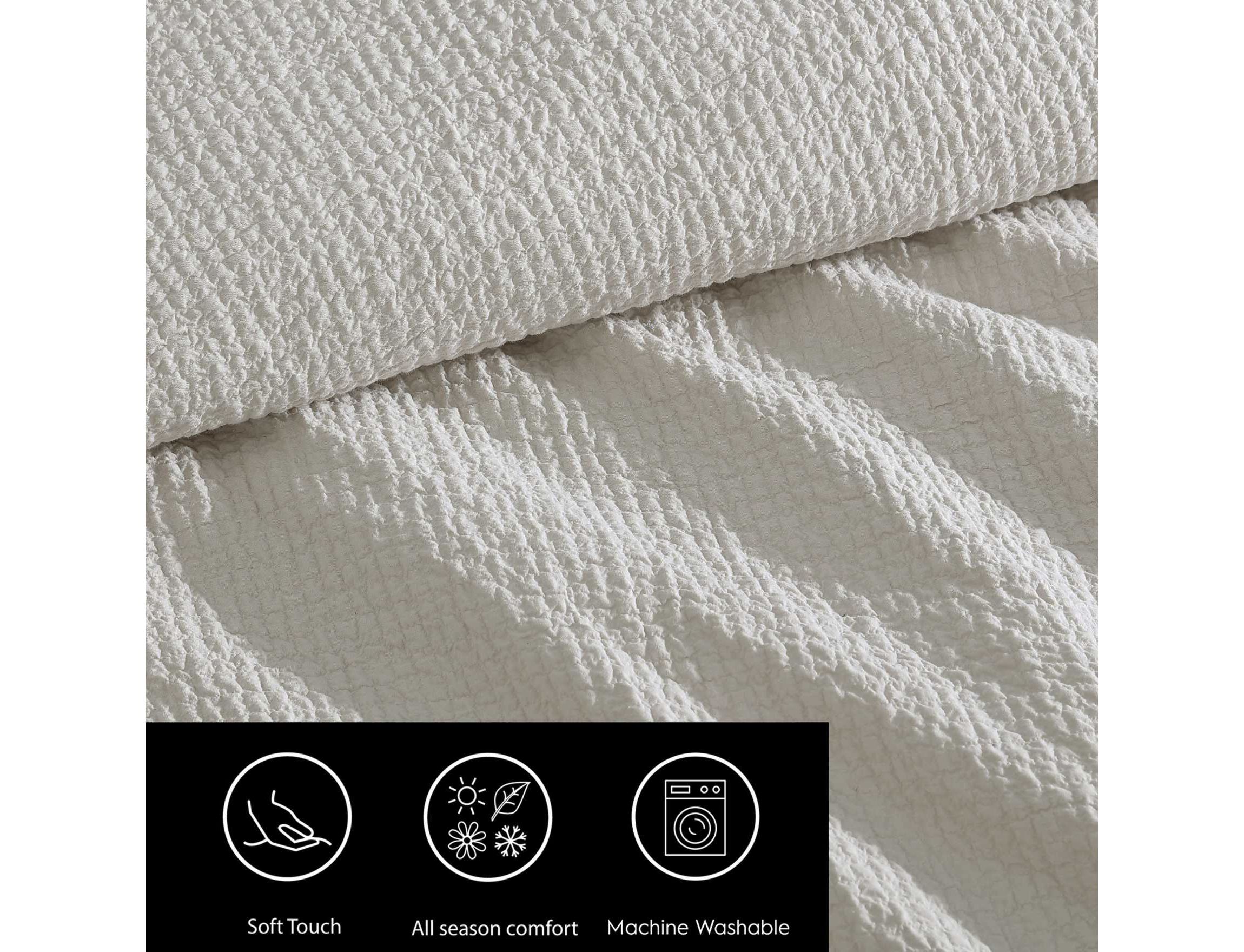 Puckered Texture Cotton Comforter Set