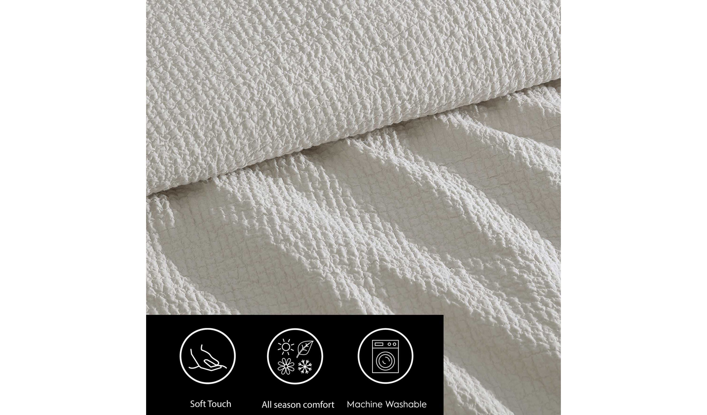 Puckered Texture Cotton Comforter Set