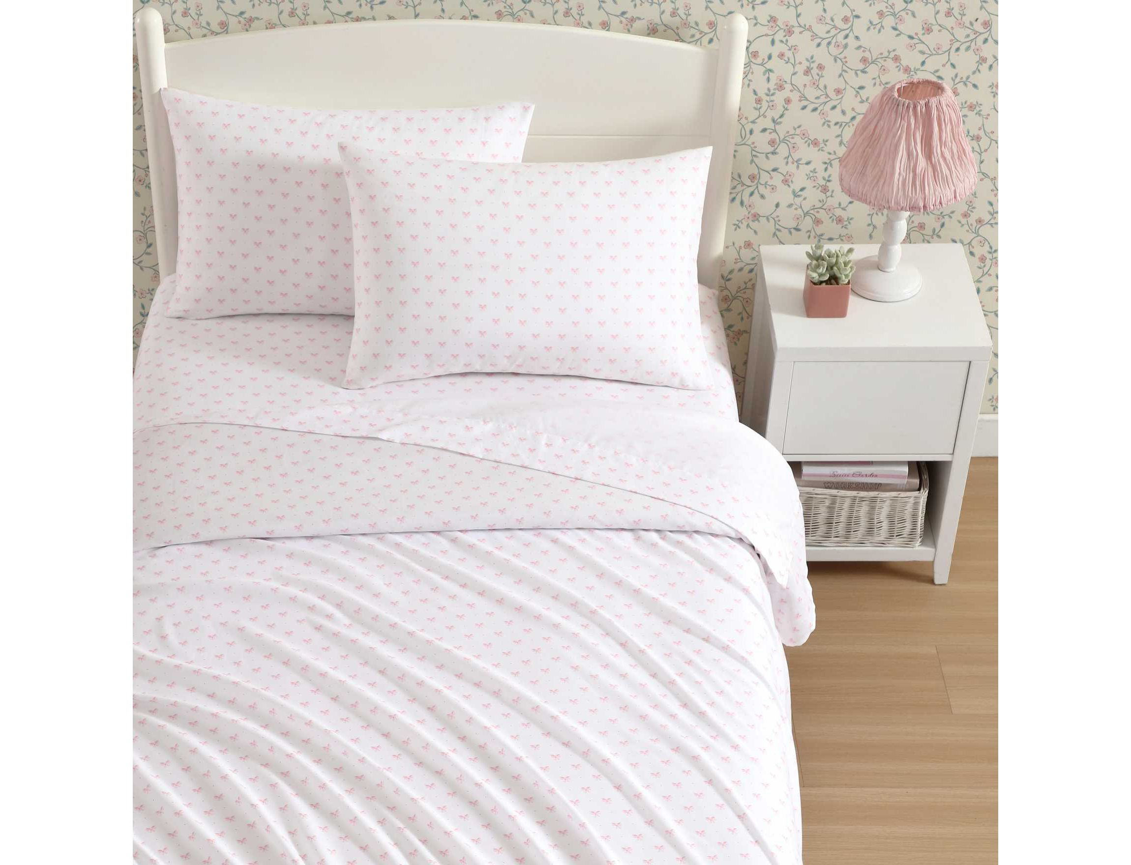 Lovely Bows Microfiber Sheet Set