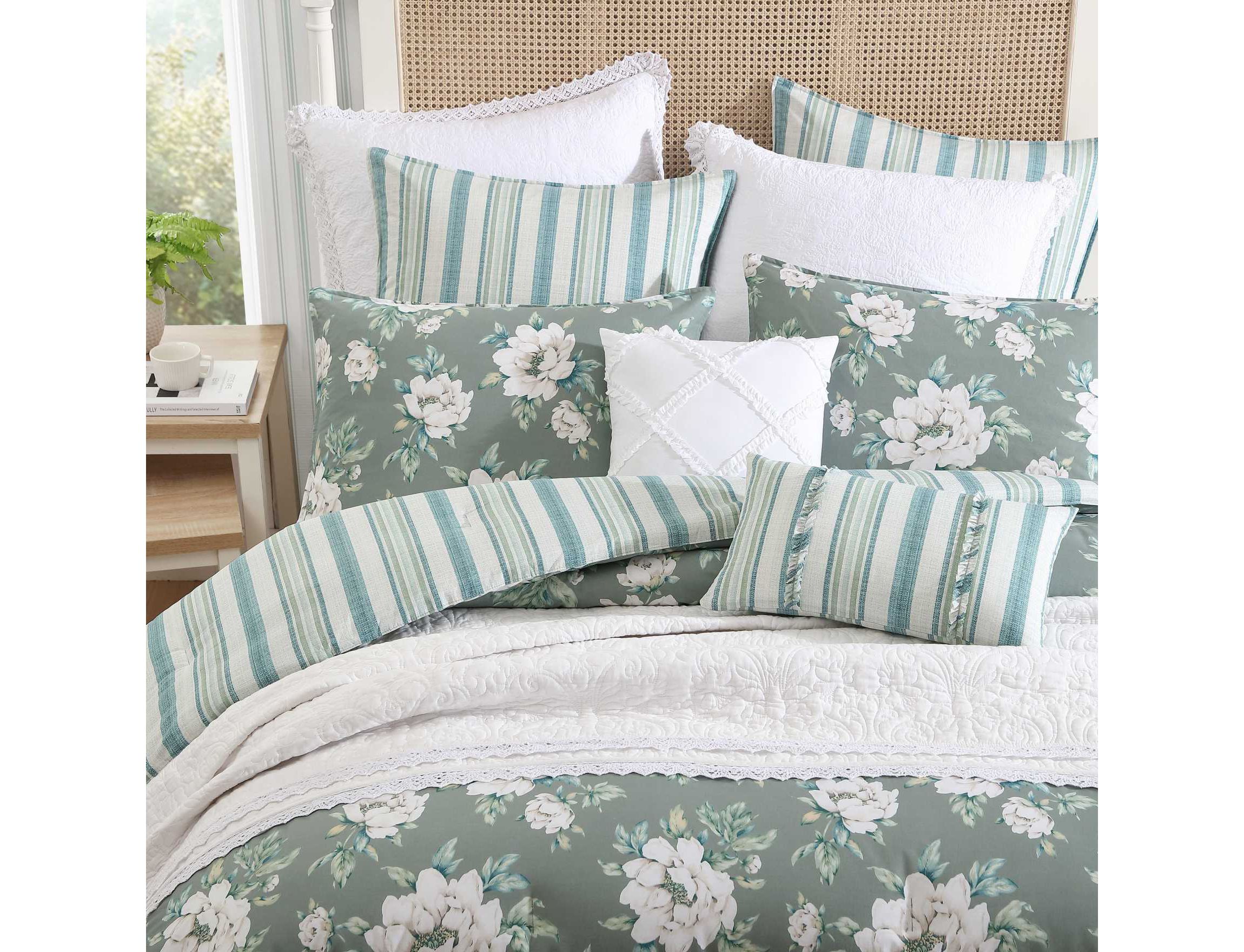 Wisley Floral Cotton Comforter Sham Bonus Set