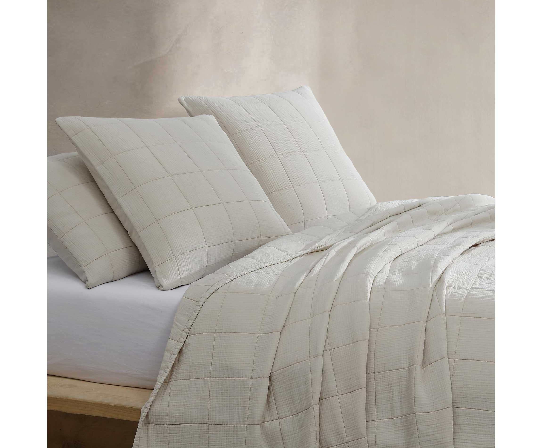 Cotton Gauze Solid Euro Sham Set