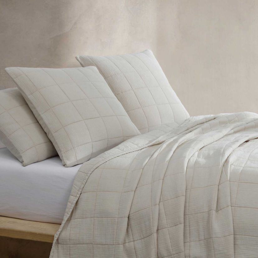 Cotton Gauze Solid Euro Sham Set