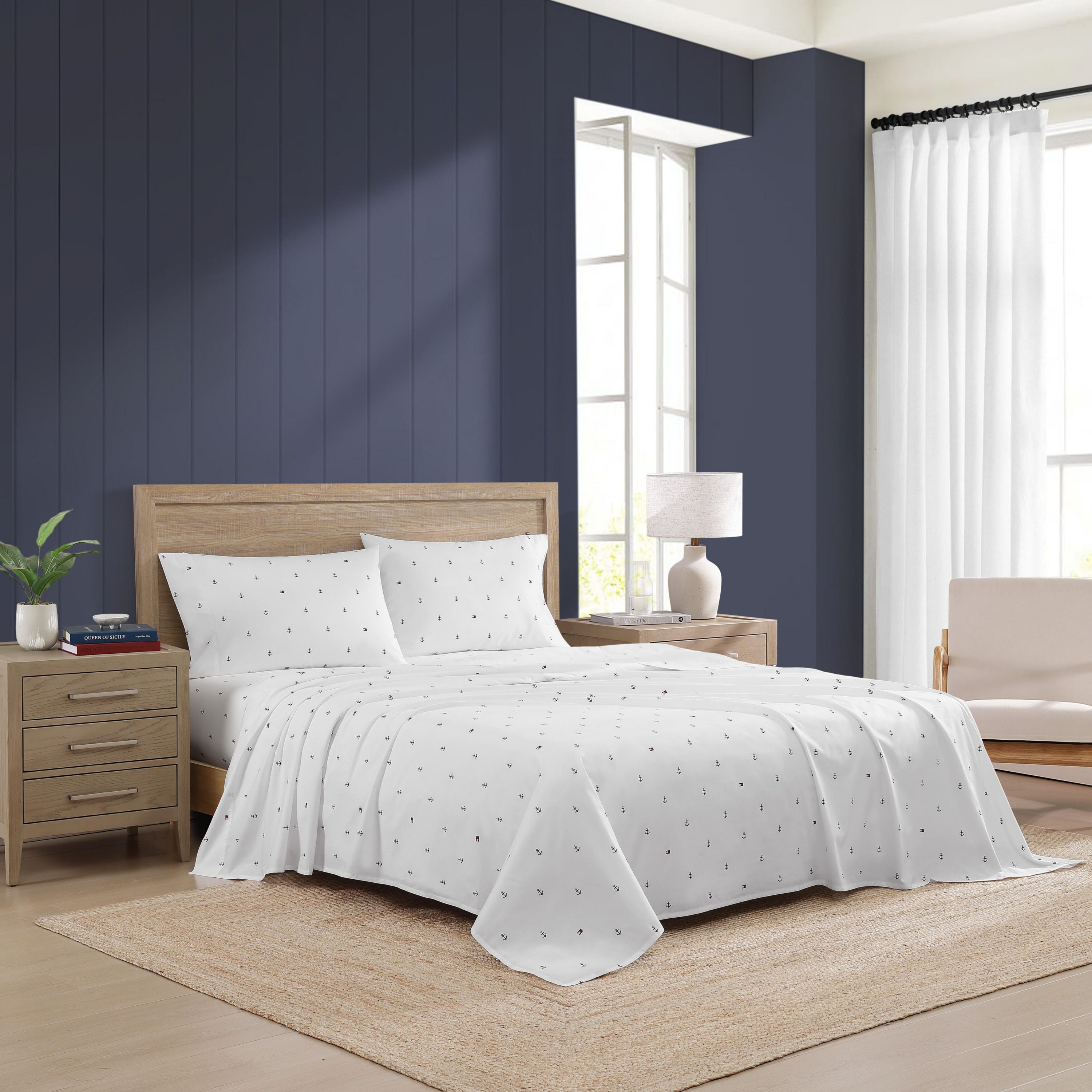 Anchor And Flag Cotton Sheet Set