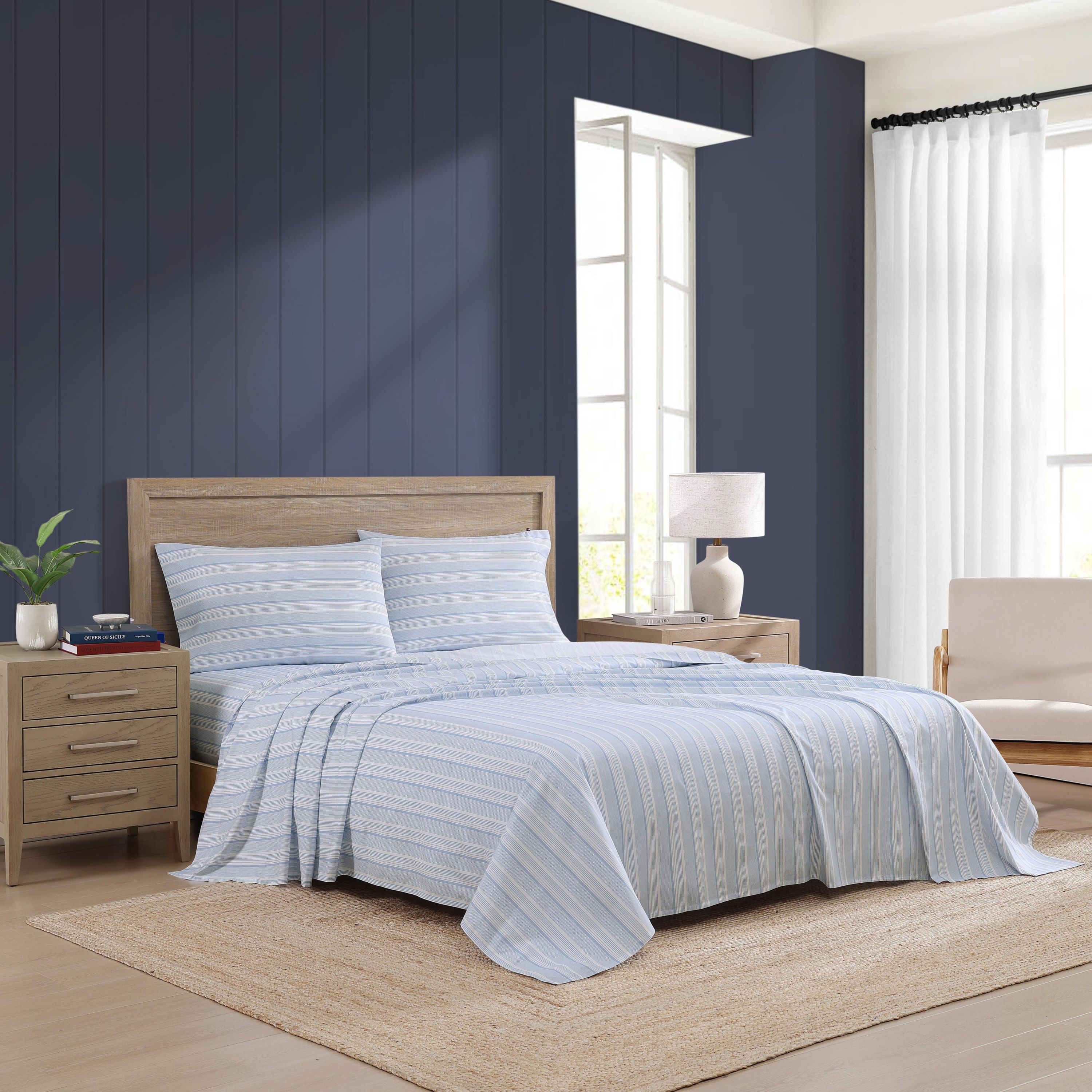 Sailing Stripe Cotton Sheet Set