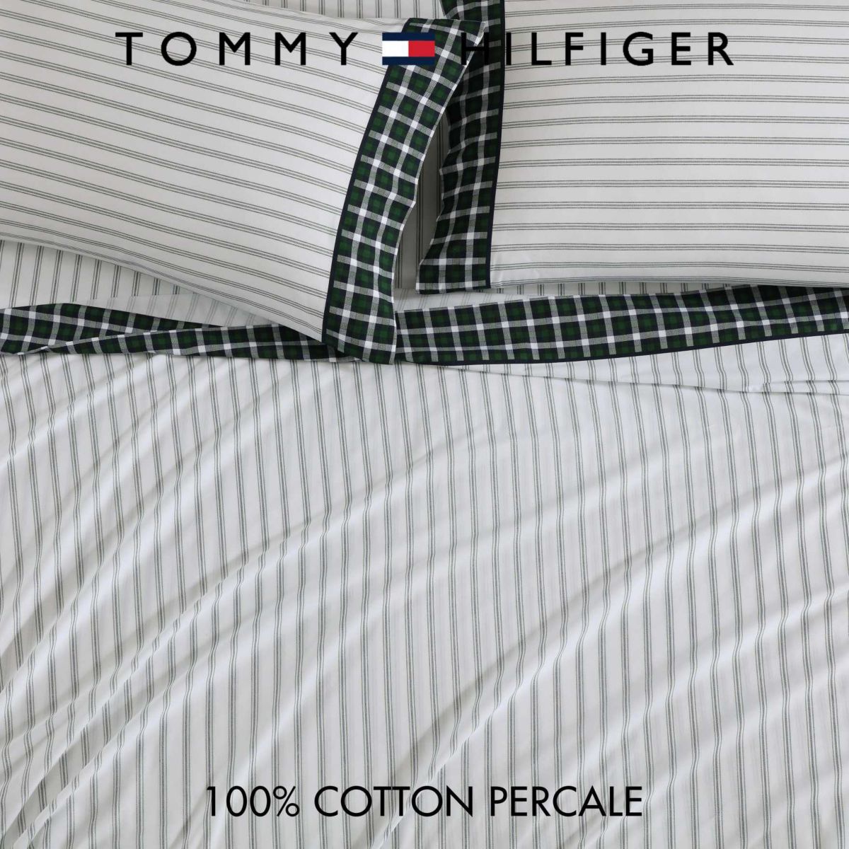 Cass Park Mix Check Stripe Cotton Sheet Set