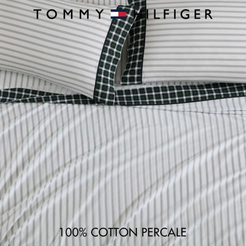 Cass Park Mix Check Stripe Cotton Sheet Set