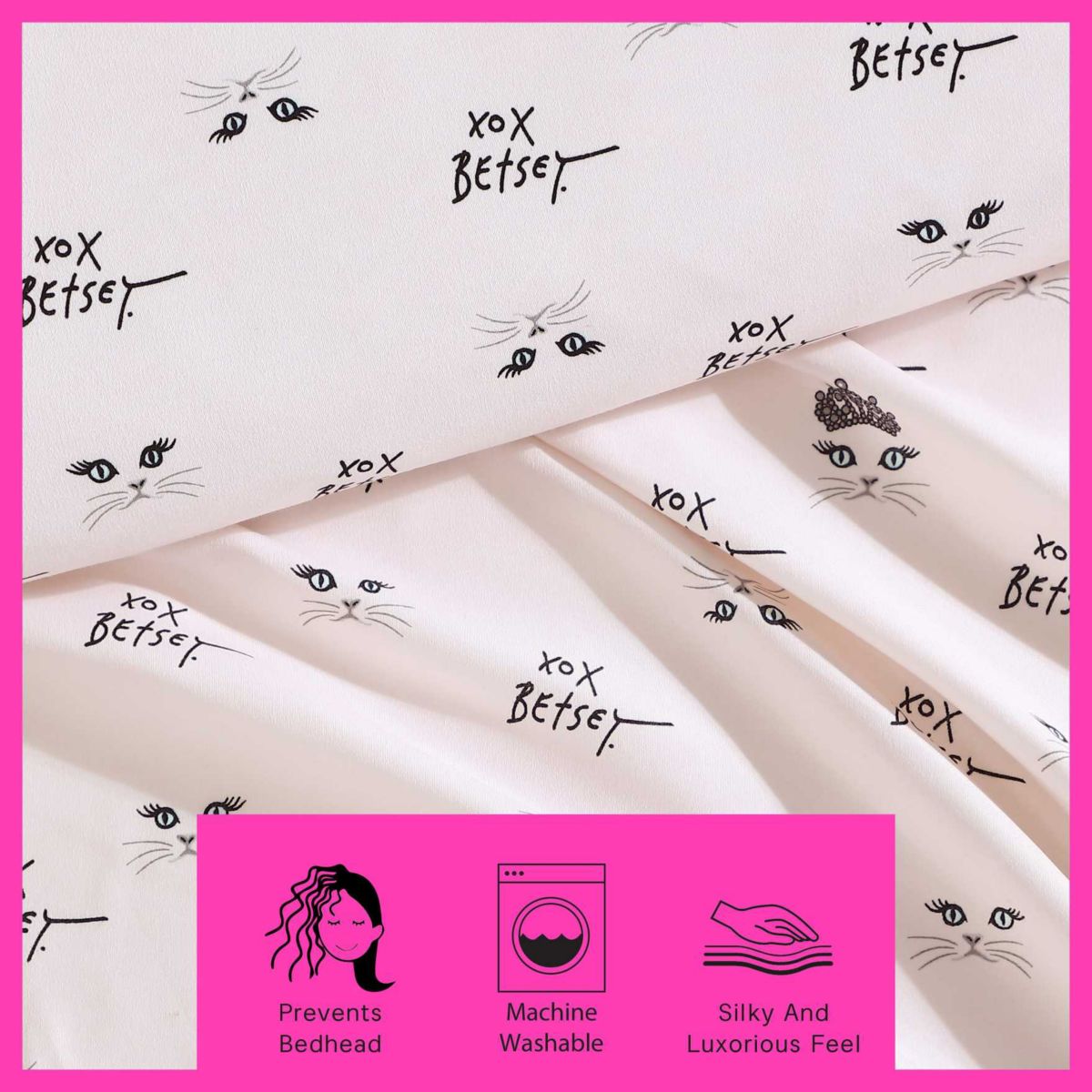 XOX Bling Kitty Microfiber Sheet Set