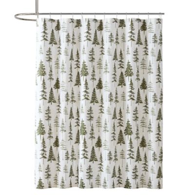 Eddie Bauer Animal Plaids Cotton Blend Shower Curtain, Green, 72 x 72
