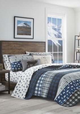 Eddie Bauer Blue Creek Plaid Quilt Set Belk