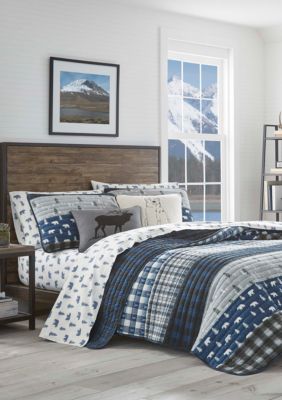 Eddie Bauer Blue Creek Plaid Quilt Set | belk