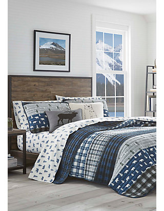 Eddie Bauer Blue Creek Plaid Quilt Set Belk