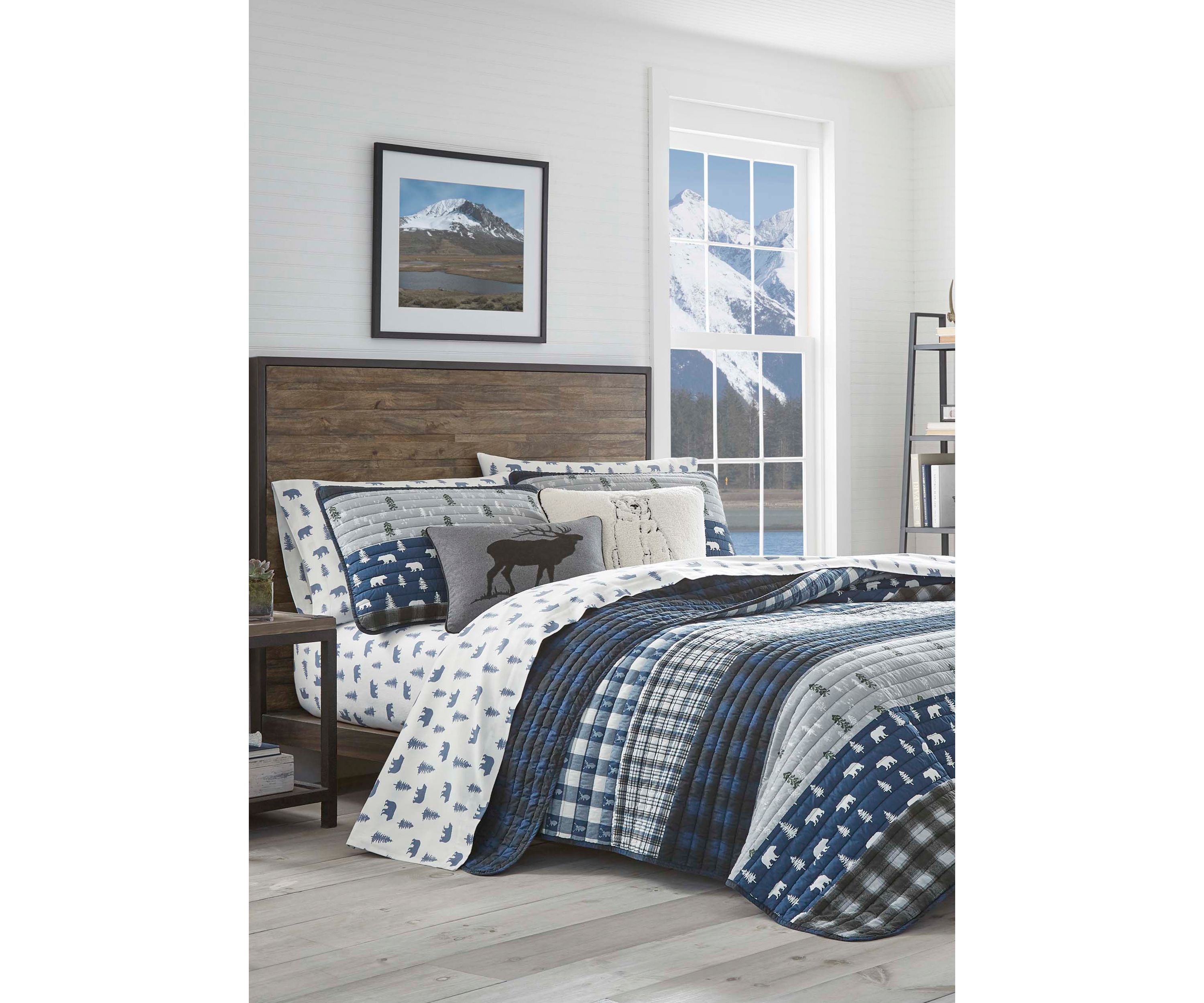  Blue Creek Plaid Quilt Set