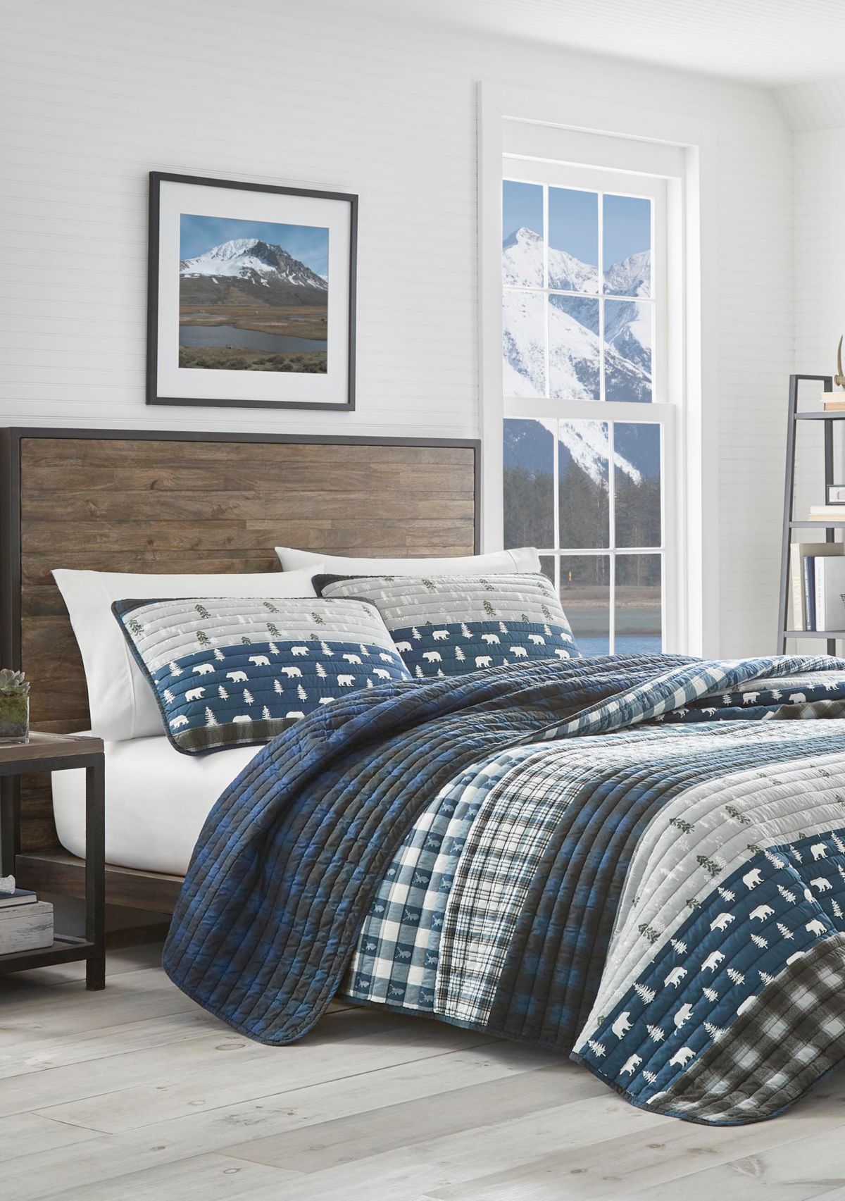  Blue Creek Plaid Quilt Set
