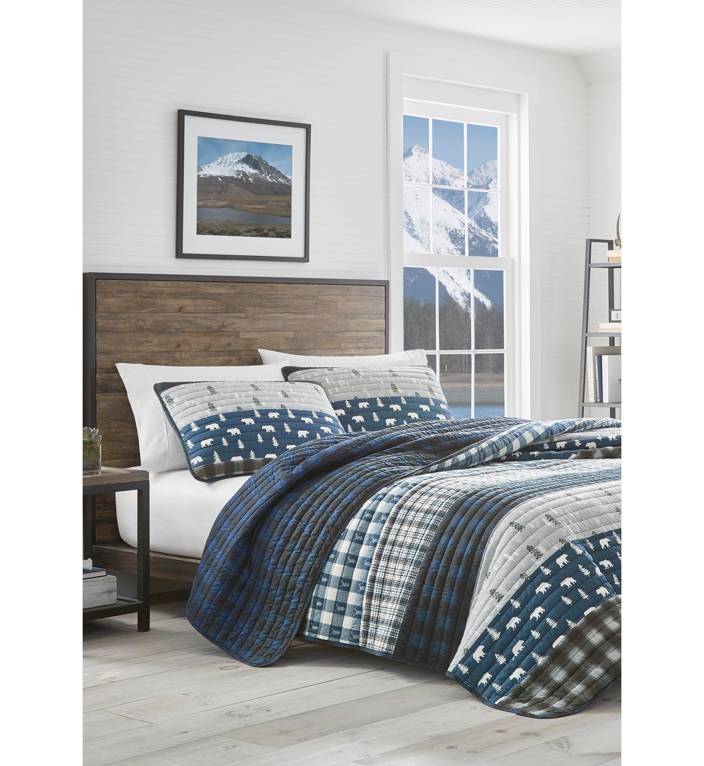  Blue Creek Plaid Quilt Set