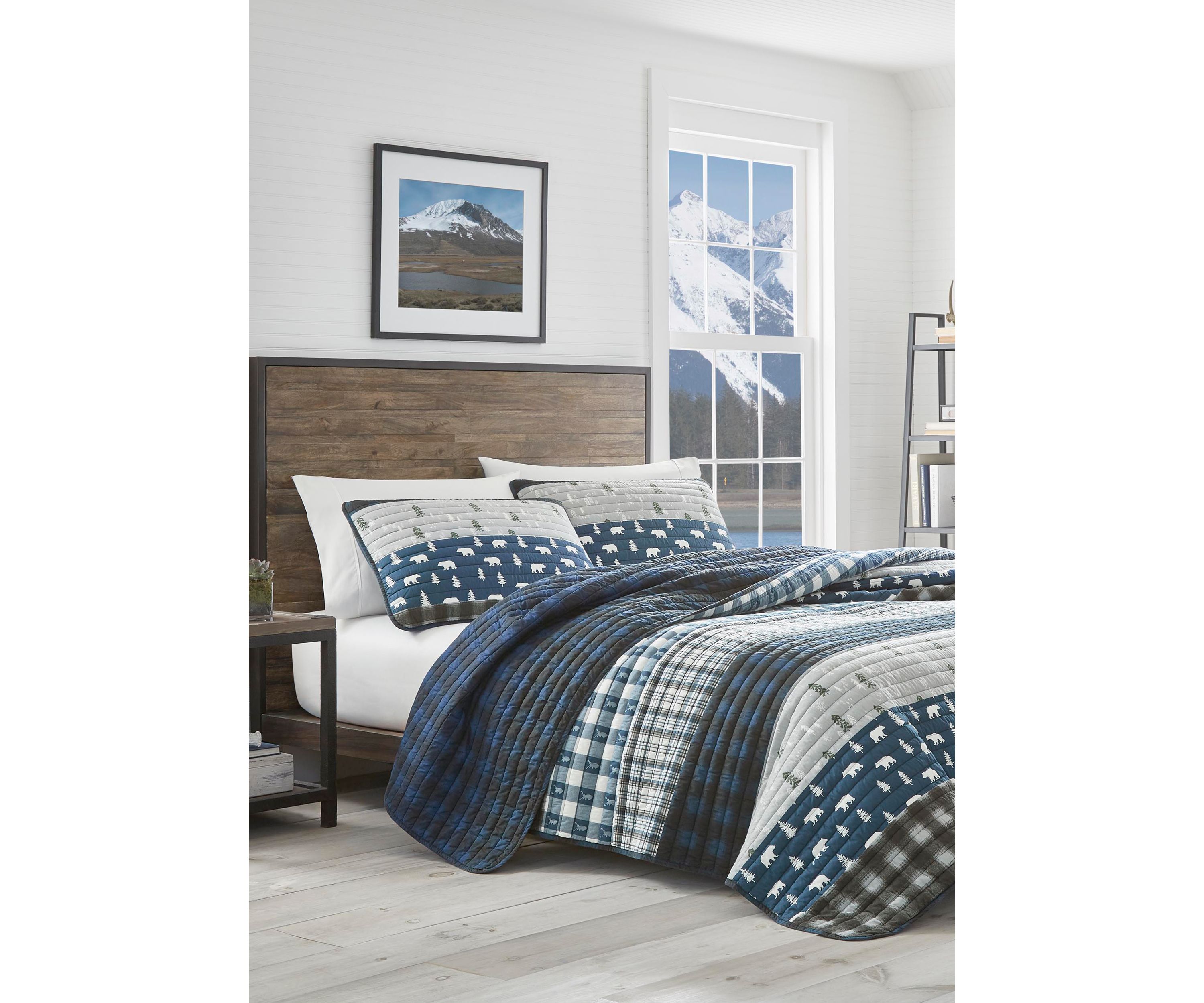  Blue Creek Plaid Quilt Set