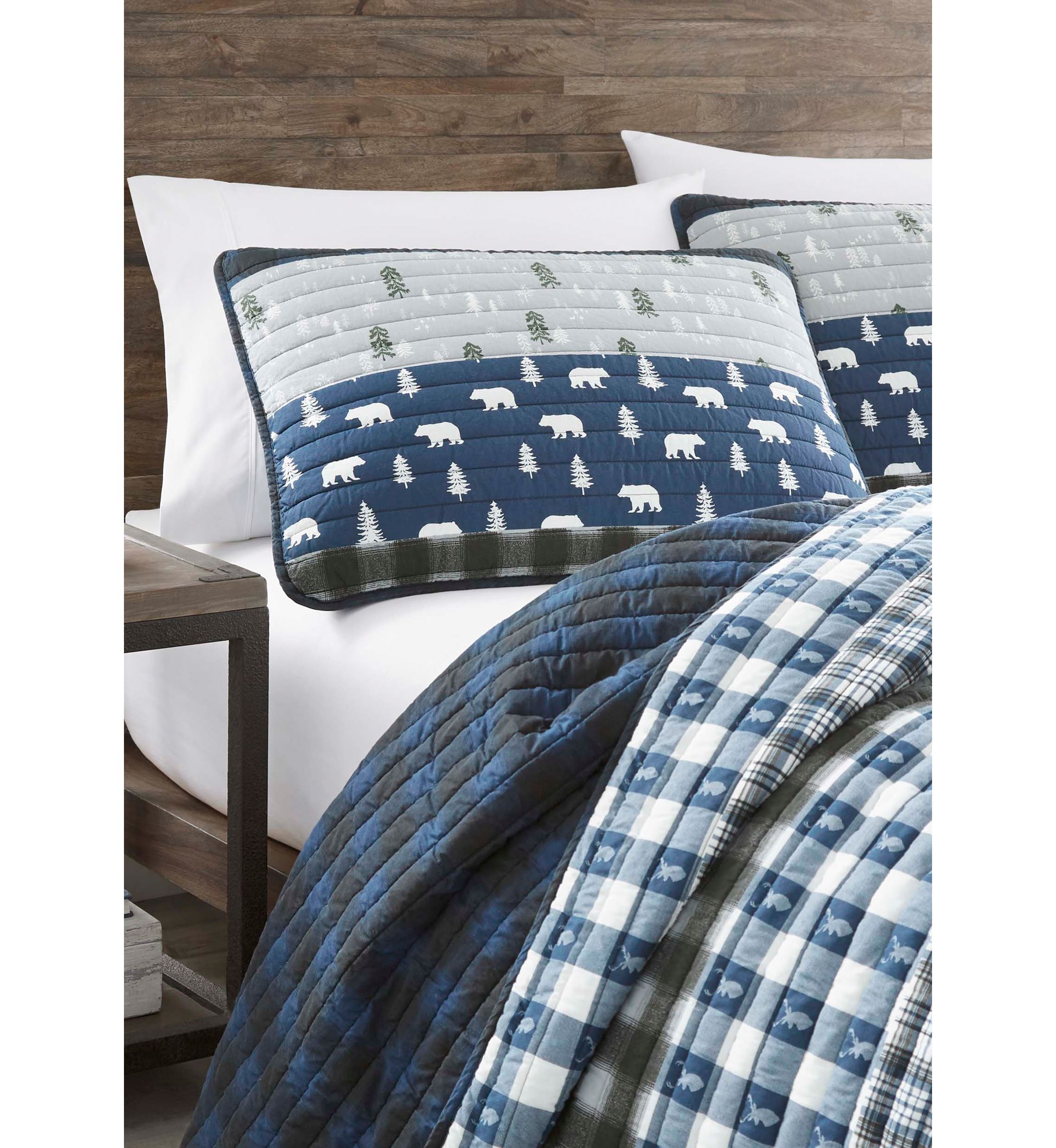  Blue Creek Plaid Quilt Set