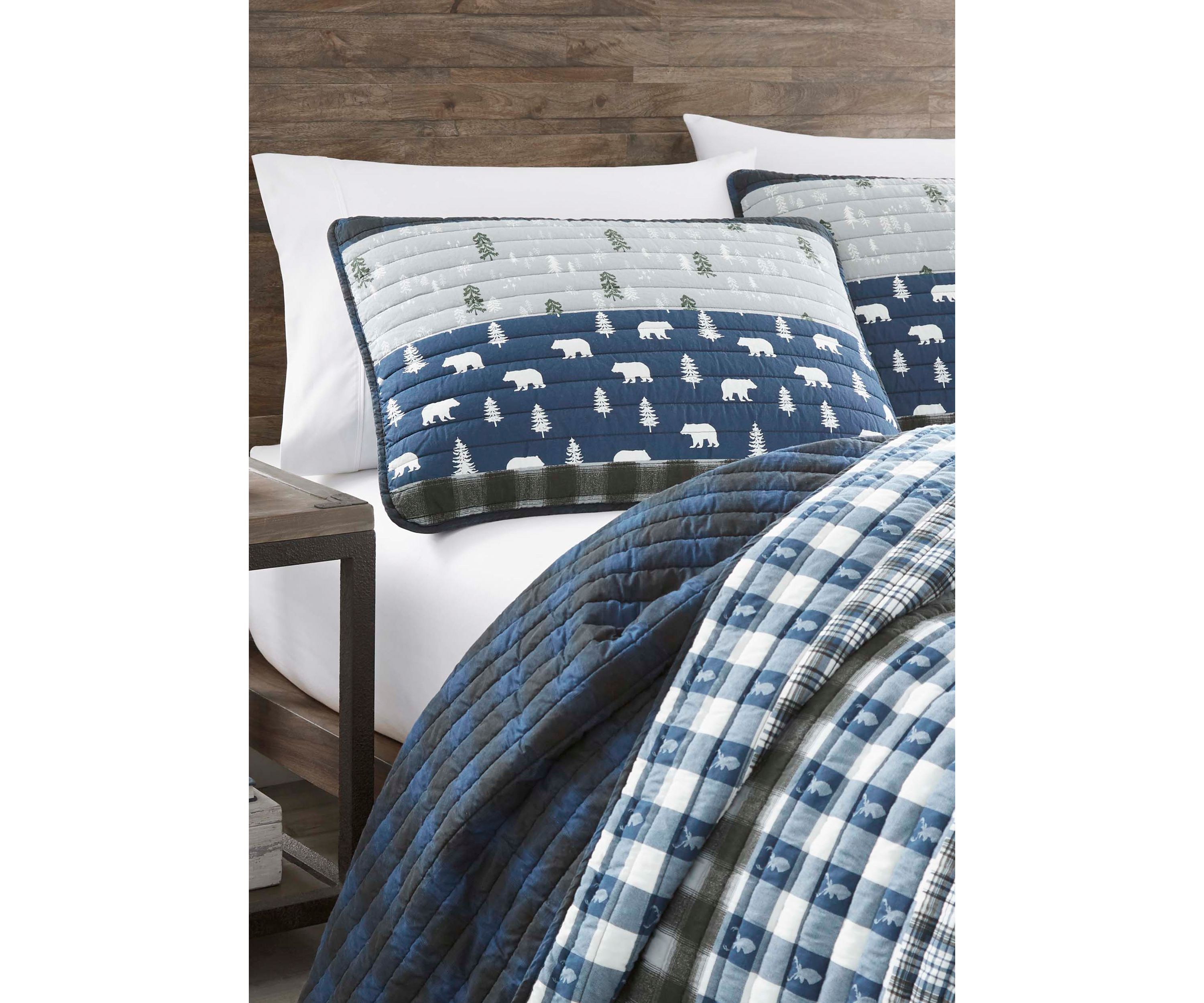  Blue Creek Plaid Quilt Set