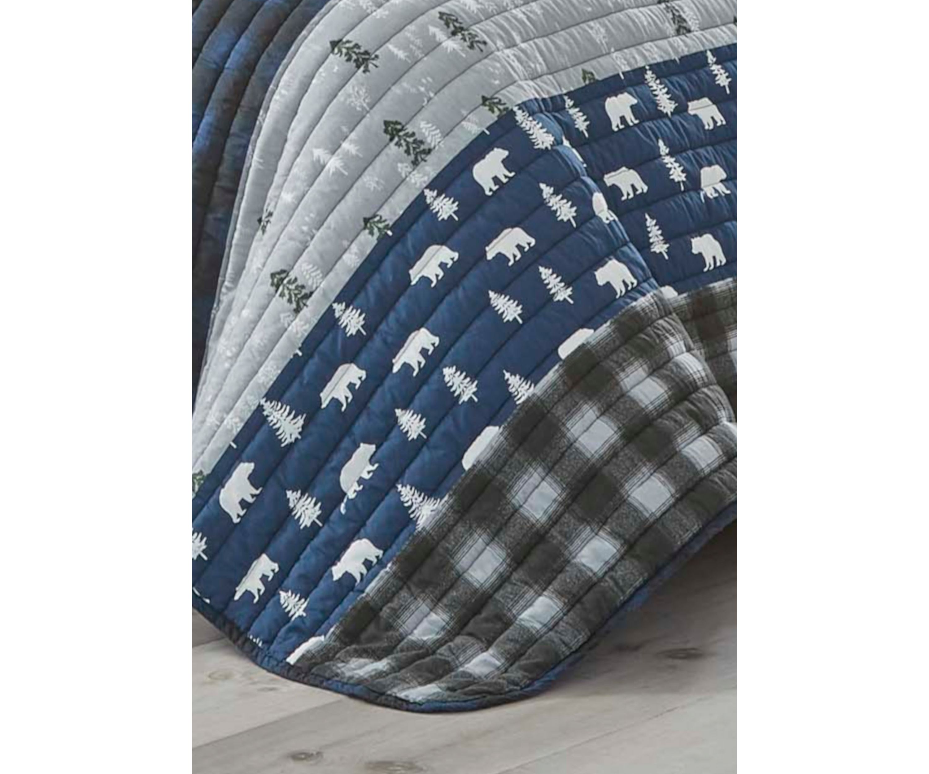  Blue Creek Plaid Quilt Set