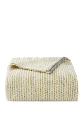 vera wang heather knit throw blanket collectio