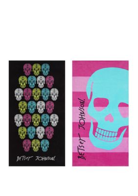 Betsey johnson best sale skull beach towel