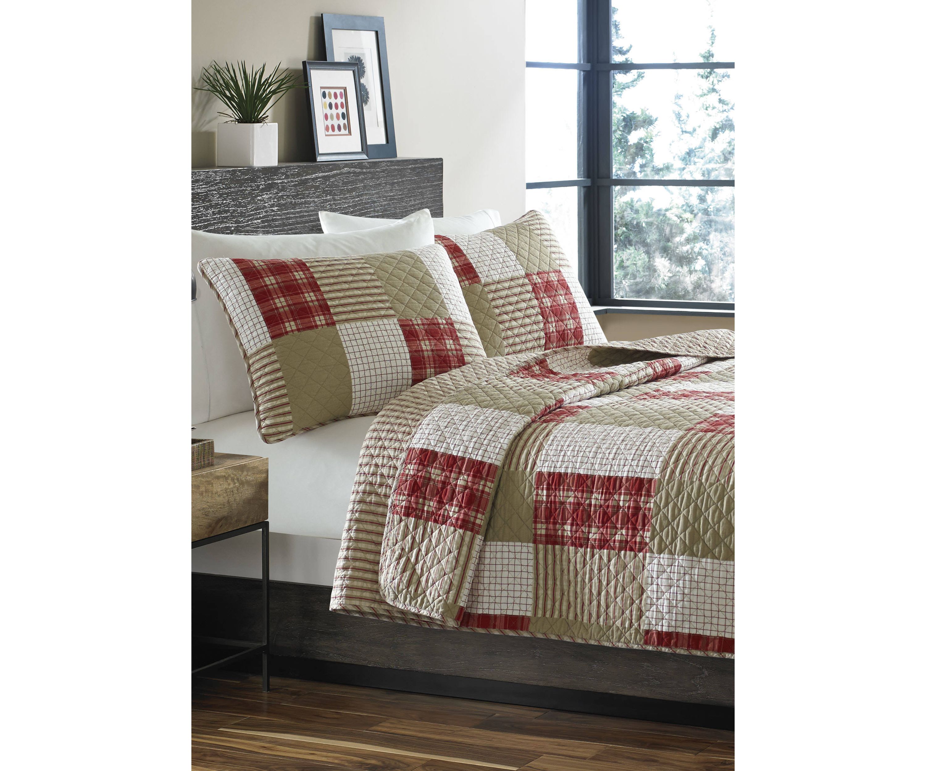 Camano Island Plaid Cotton Quilt Set