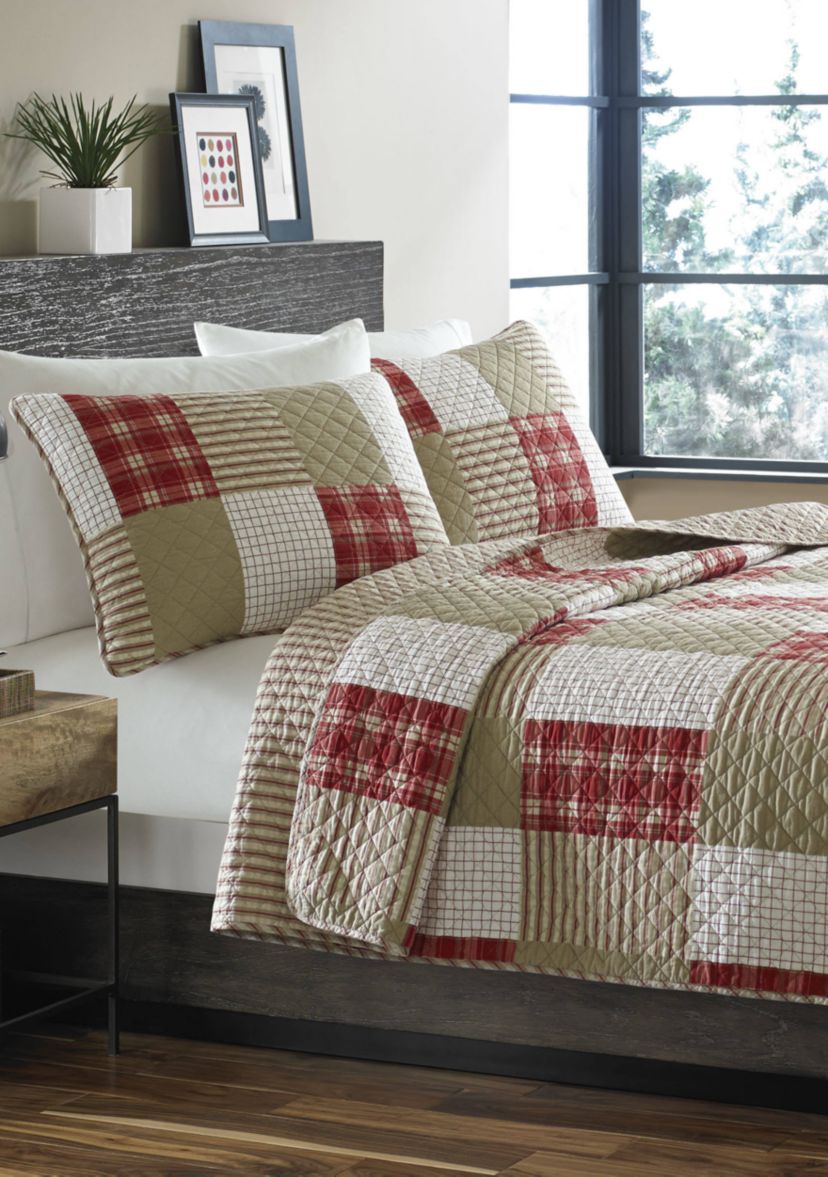 Camano Island Plaid Cotton Quilt Set
