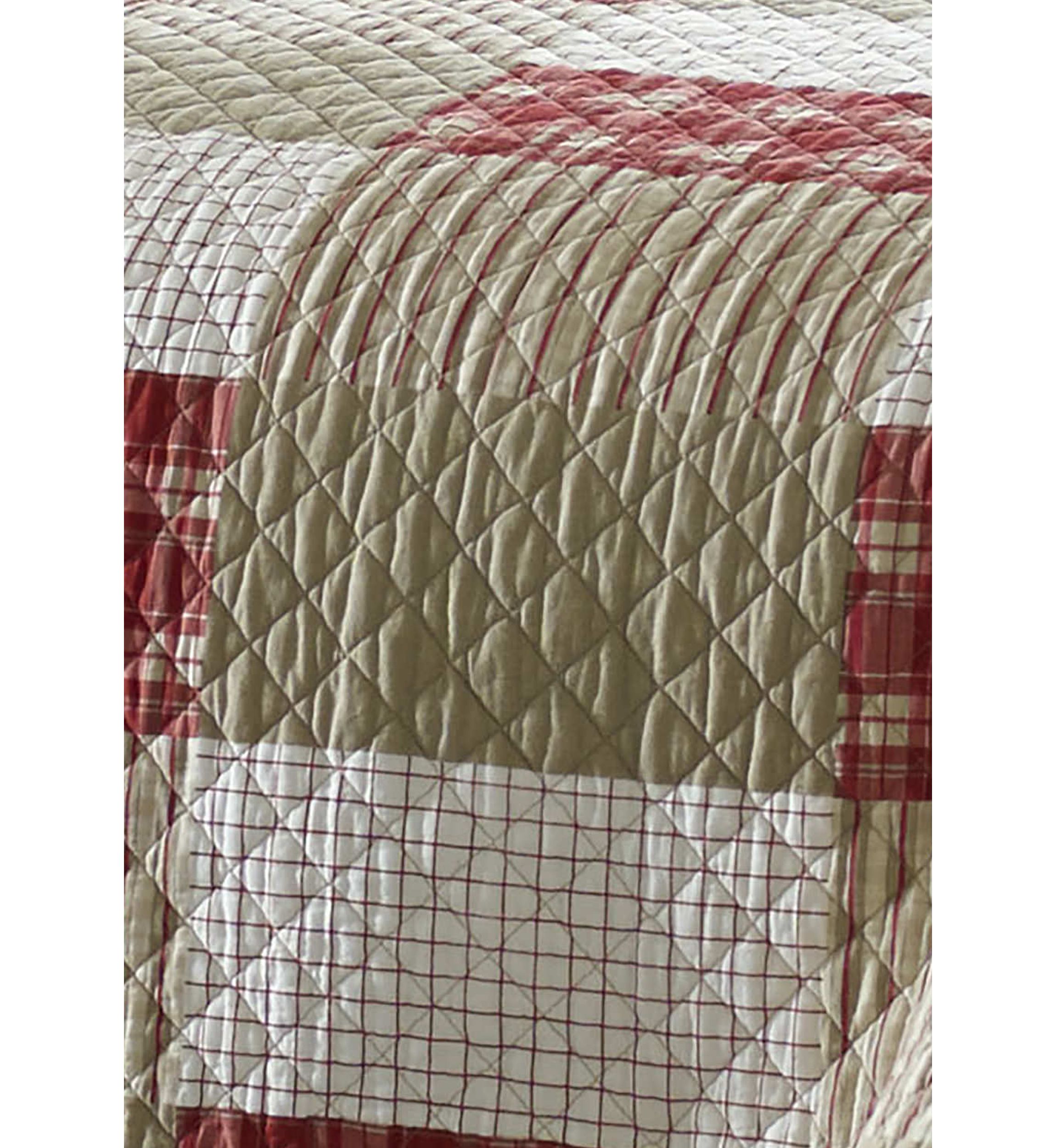 Camano Island Plaid Cotton Quilt Set
