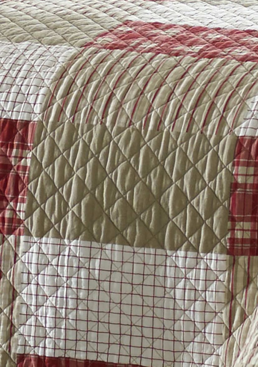 Camano Island Plaid Cotton Quilt Set