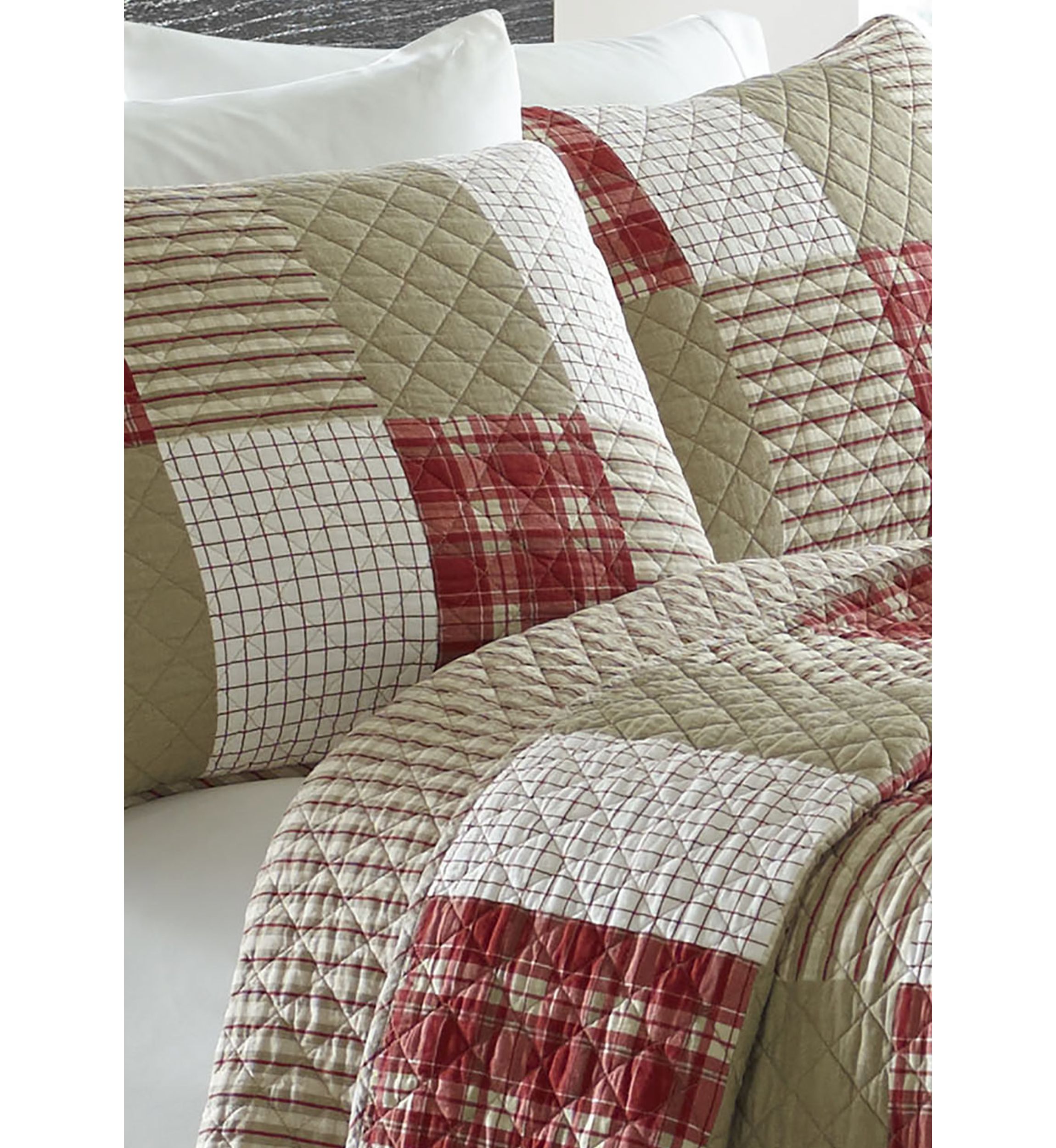 Camano Island Plaid Cotton Quilt Set