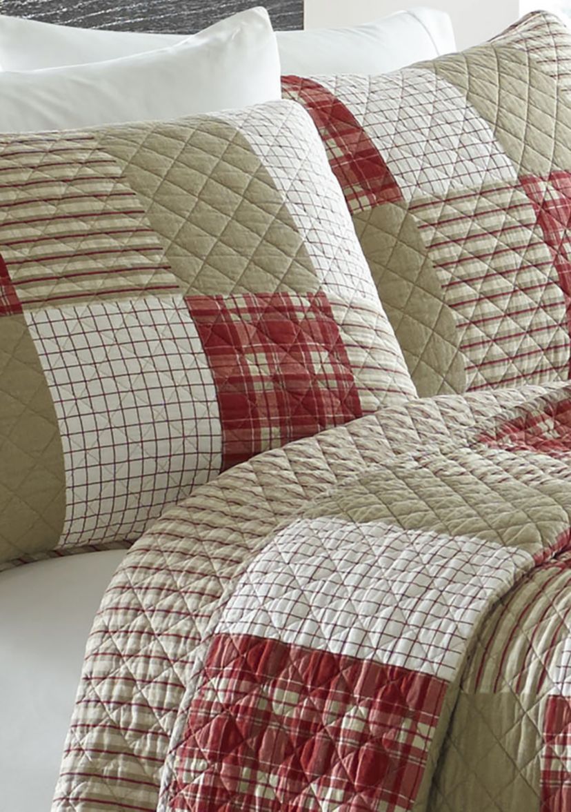 Camano Island Plaid Cotton Quilt Set