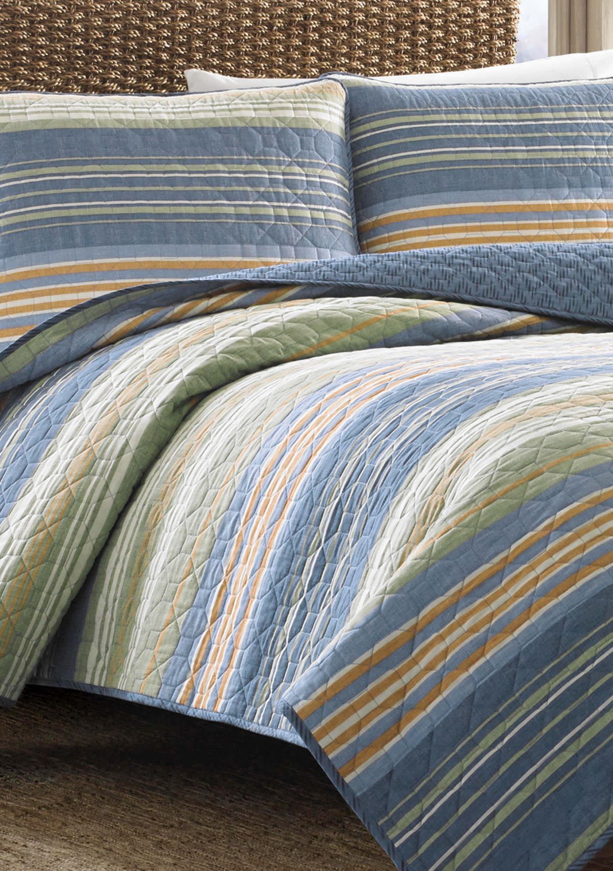 Yakima Valley Stripe Cotton Quilt Set