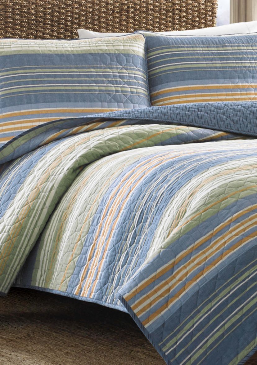 Yakima Valley Stripe Cotton Quilt Set