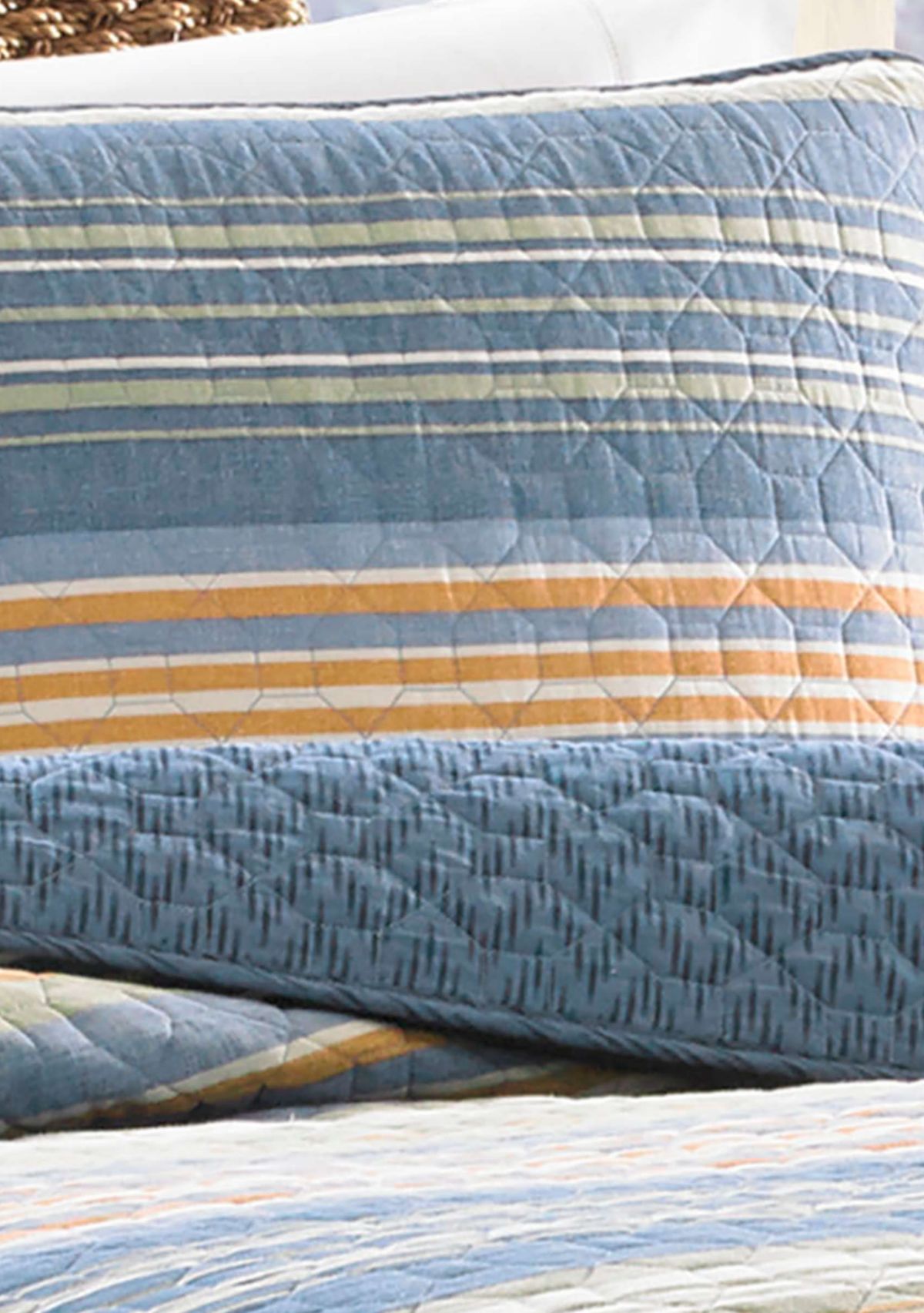Yakima Valley Stripe Cotton Quilt Set