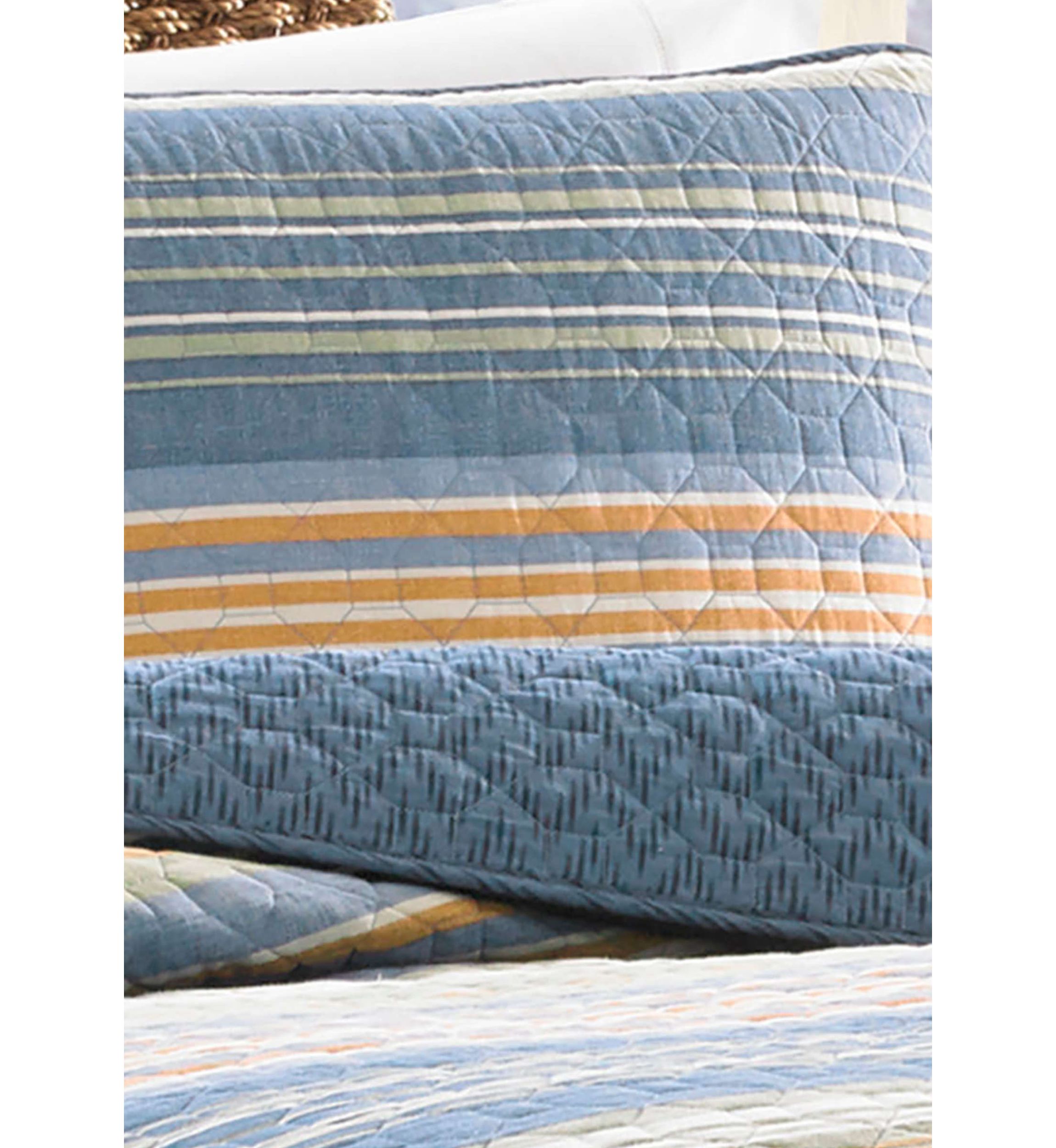 Yakima Valley Stripe Cotton Quilt Set