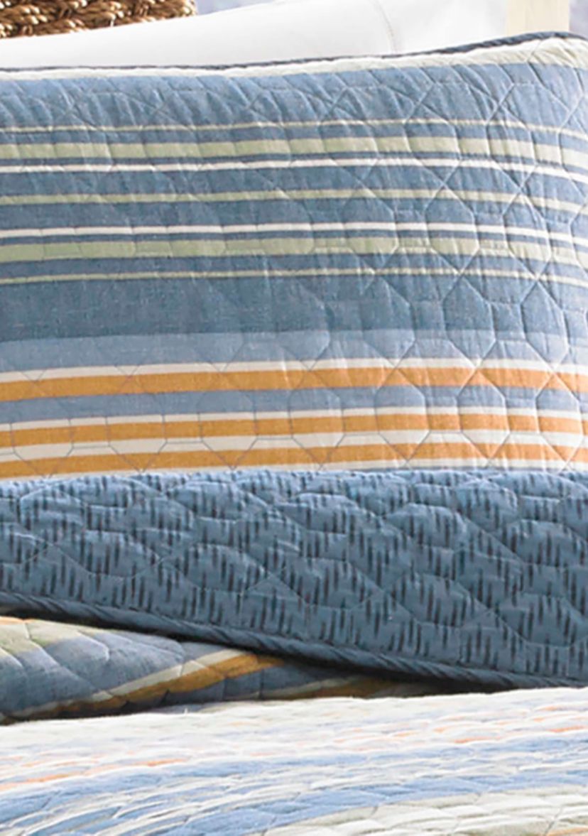 Yakima Valley Stripe Cotton Quilt Set