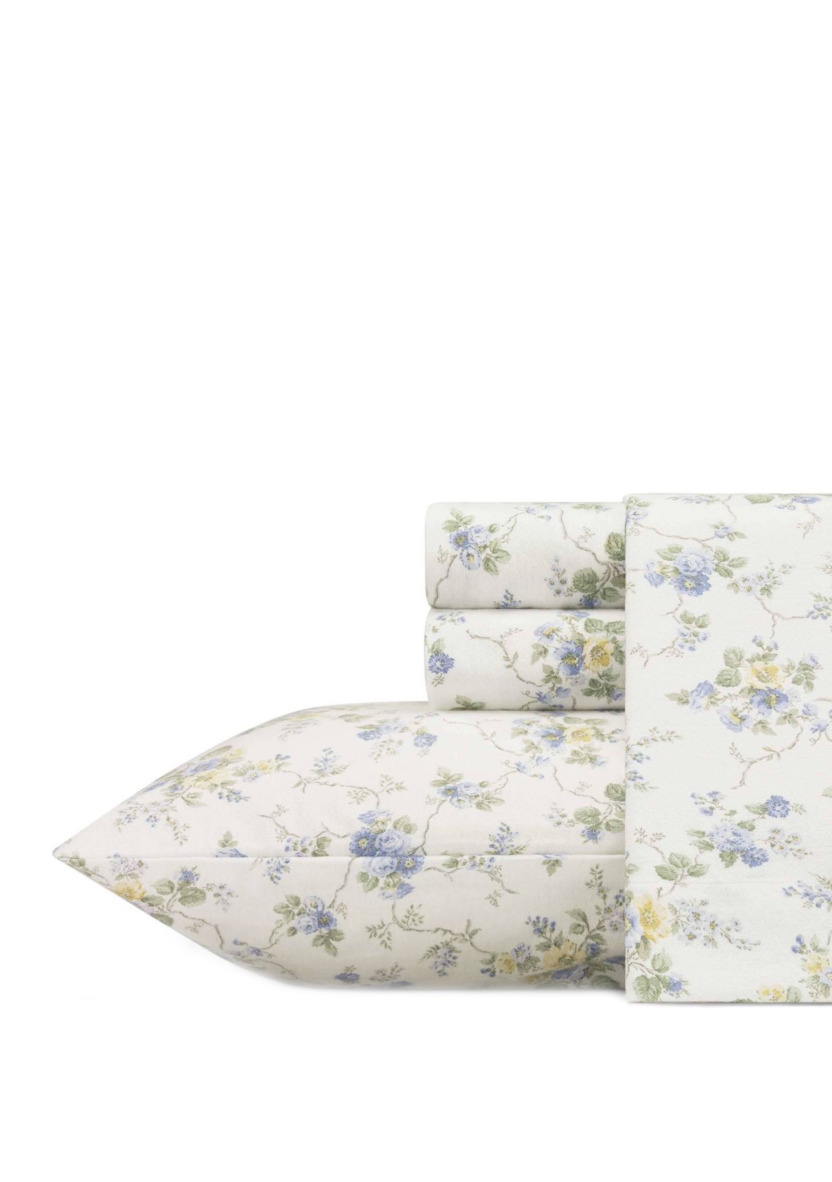 Le Fleur 4-Piece Floral Flannel Sheet Set